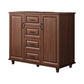 Modern Storage Chest Dresser Wood Dresser Storage Chest for Bedroom 39"L x 16"W x 35"H Nut-Brown Clearhalo 'Bedroom Furniture' 'Dressers & Chests' 'dressers_chests' 'furn' 'furn_dressers_chests' 'Furniture' 7638414