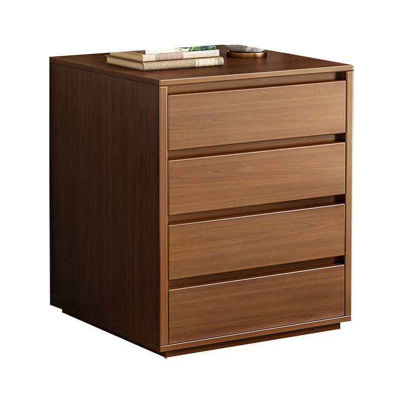 Modern Storage Chest Dresser Wood Dresser Storage Chest for Bedroom 24"L x 16"W x 34"H Nut-Brown Clearhalo 'Bedroom Furniture' 'Dressers & Chests' 'dressers_chests' 'furn' 'furn_dressers_chests' 'Furniture' 7638415