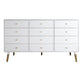 Glam Storage Chest Dresser Horizontal Storage Chest with Drawers 63"L x 16"W x 33"H White Clearhalo 'Bedroom Furniture' 'Dressers & Chests' 'dressers_chests' 'furn' 'furn_dressers_chests' 'Furniture' 7638429