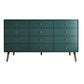 Glam Storage Chest Dresser Horizontal Storage Chest with Drawers 63"L x 16"W x 33"H Green Clearhalo 'Bedroom Furniture' 'Dressers & Chests' 'dressers_chests' 'furn' 'furn_dressers_chests' 'Furniture' 7638434