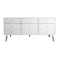 Glam Storage Chest Dresser Horizontal Storage Chest with Drawers 63"L x 16"W x 27.5"H White Clearhalo 'Bedroom Furniture' 'Dressers & Chests' 'dressers_chests' 'furn' 'furn_dressers_chests' 'Furniture' 7638440