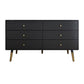 Glam Storage Chest Dresser Horizontal Storage Chest with Drawers 47"L x 16"W x 28"H Black Clearhalo 'Bedroom Furniture' 'Dressers & Chests' 'dressers_chests' 'furn' 'furn_dressers_chests' 'Furniture' 7638443