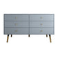 Glam Storage Chest Dresser Horizontal Storage Chest with Drawers 47"L x 16"W x 28"H Grey Clearhalo 'Bedroom Furniture' 'Dressers & Chests' 'dressers_chests' 'furn' 'furn_dressers_chests' 'Furniture' 7638444