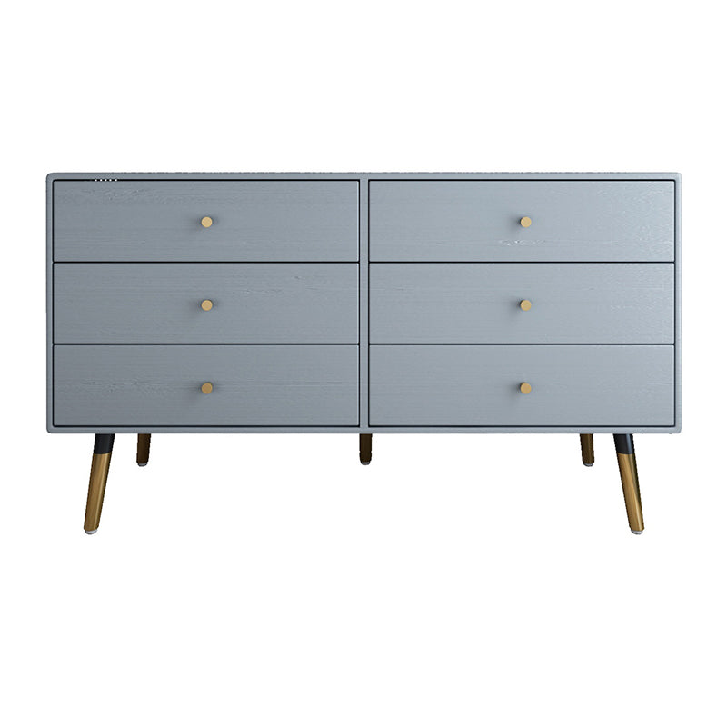 Glam Storage Chest Dresser Horizontal Storage Chest with Drawers 47"L x 16"W x 28"H Grey Clearhalo 'Bedroom Furniture' 'Dressers & Chests' 'dressers_chests' 'furn' 'furn_dressers_chests' 'Furniture' 7638444