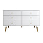 Glam Storage Chest Dresser Horizontal Storage Chest with Drawers 47"L x 16"W x 28"H White Clearhalo 'Bedroom Furniture' 'Dressers & Chests' 'dressers_chests' 'furn' 'furn_dressers_chests' 'Furniture' 7638445