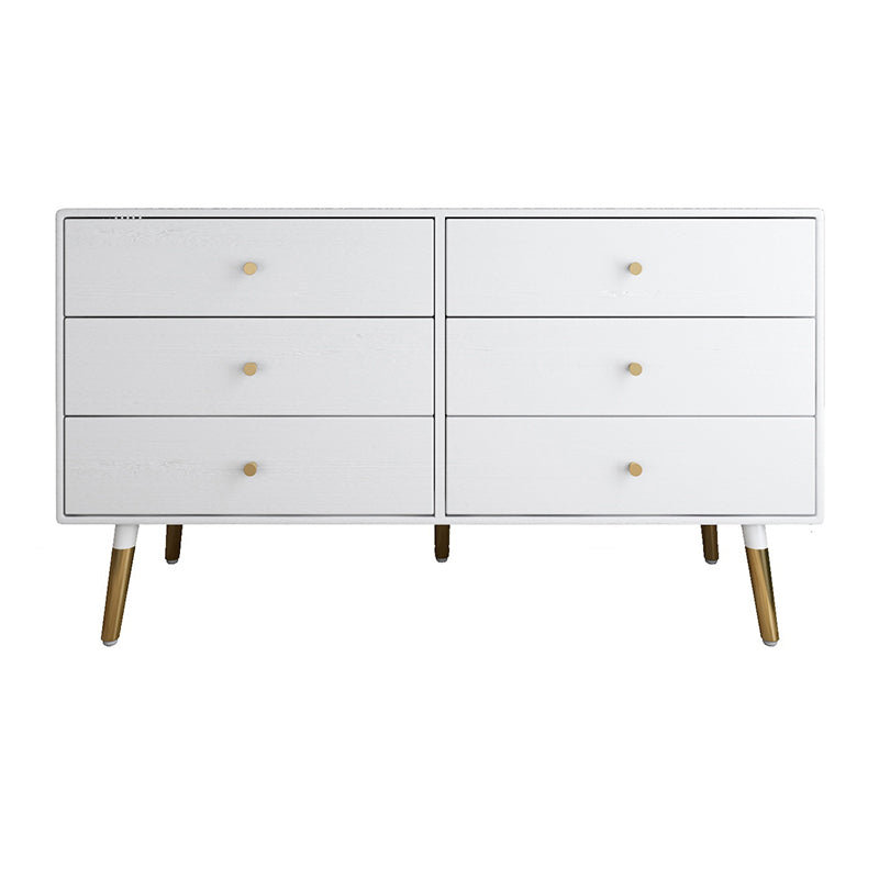 Glam Storage Chest Dresser Horizontal Storage Chest with Drawers 47"L x 16"W x 28"H White Clearhalo 'Bedroom Furniture' 'Dressers & Chests' 'dressers_chests' 'furn' 'furn_dressers_chests' 'Furniture' 7638445