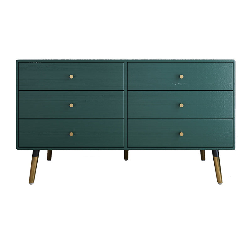 Glam Storage Chest Dresser Horizontal Storage Chest with Drawers 47"L x 16"W x 28"H Green Clearhalo 'Bedroom Furniture' 'Dressers & Chests' 'dressers_chests' 'furn' 'furn_dressers_chests' 'Furniture' 7638447