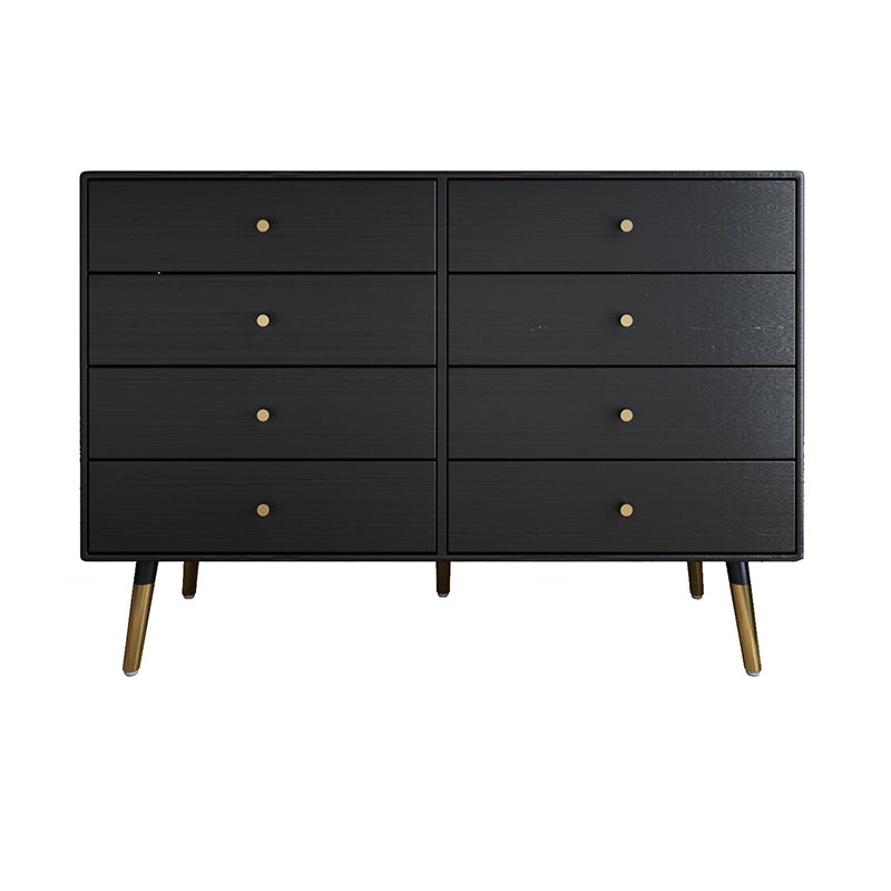 Glam Storage Chest Dresser Horizontal Storage Chest with Drawers 47"L x 16"W x 33"H Black Clearhalo 'Bedroom Furniture' 'Dressers & Chests' 'dressers_chests' 'furn' 'furn_dressers_chests' 'Furniture' 7638448