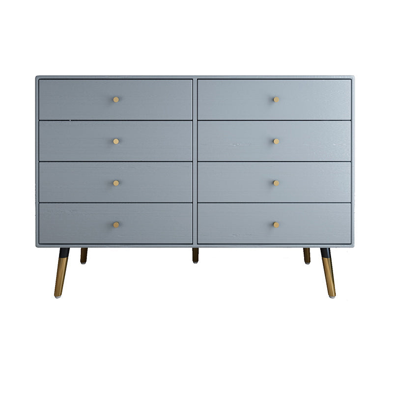 Glam Storage Chest Dresser Horizontal Storage Chest with Drawers 47"L x 16"W x 33"H Grey Clearhalo 'Bedroom Furniture' 'Dressers & Chests' 'dressers_chests' 'furn' 'furn_dressers_chests' 'Furniture' 7638449