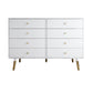 Glam Storage Chest Dresser Horizontal Storage Chest with Drawers 47"L x 16"W x 33"H White Clearhalo 'Bedroom Furniture' 'Dressers & Chests' 'dressers_chests' 'furn' 'furn_dressers_chests' 'Furniture' 7638450