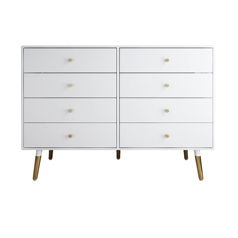 Glam Storage Chest Dresser Horizontal Storage Chest with Drawers 47"L x 16"W x 33"H White Clearhalo 'Bedroom Furniture' 'Dressers & Chests' 'dressers_chests' 'furn' 'furn_dressers_chests' 'Furniture' 7638450