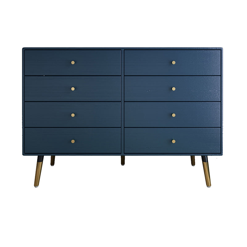 Glam Storage Chest Dresser Horizontal Storage Chest with Drawers 47"L x 16"W x 33"H Blue Clearhalo 'Bedroom Furniture' 'Dressers & Chests' 'dressers_chests' 'furn' 'furn_dressers_chests' 'Furniture' 7638451