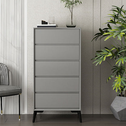 Modernism Horizontal Dresser Wood Storage Lingerie Chest for Home 21"L x 16"W x 33"H Dark Gray