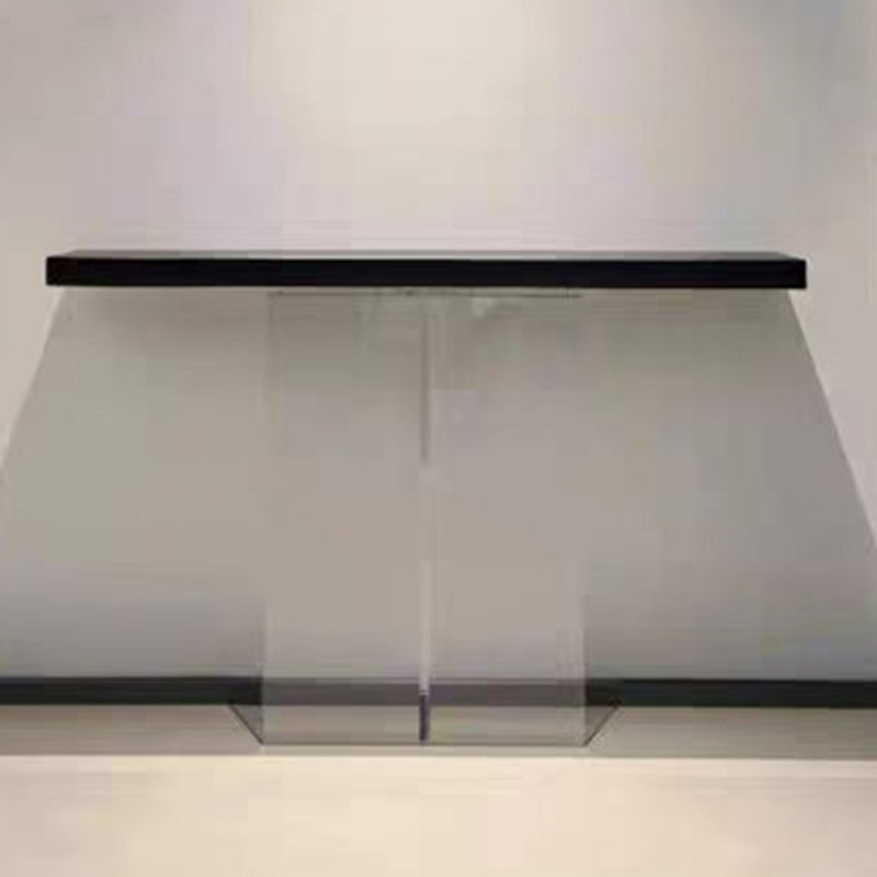 Table de la consola contemporánea de forma rectángulo Sofá de la consola de pino en natural/negro
