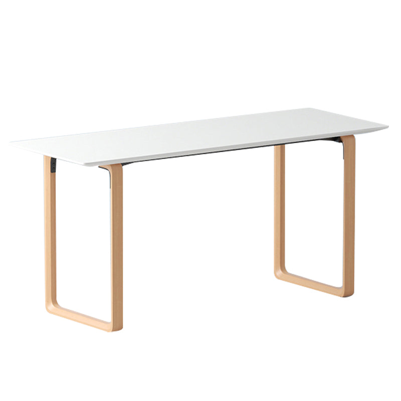 Bureau de bureau de style contemporain Bureau de forme rectangulaire Bureau de tâche en blanc et naturel