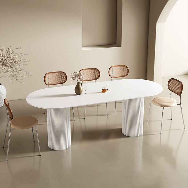 Style contemporain Ovale Pine Writing Desk Sled Base Home Office bureau