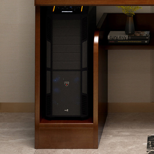 Bureau d'ordinateur de plateau de clavier moderne Bureau de bureau à domicile en bois massif avec tiroirs