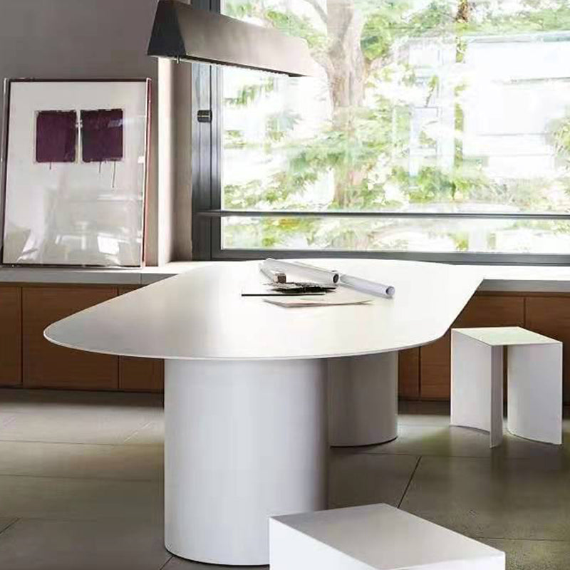 ソリッドウッドオーバルオフィスデスク会議室のための現代的なライティングデスク