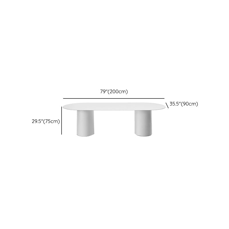 ソリッドウッドオーバルオフィスデスク会議室のための現代的なライティングデスク