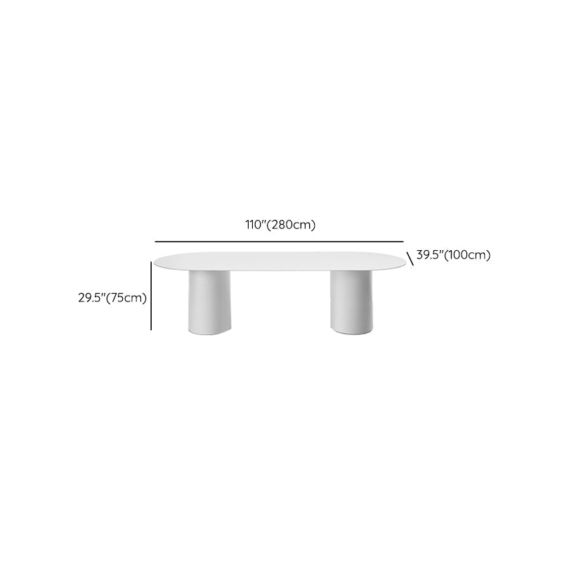 ソリッドウッドオーバルオフィスデスク会議室のための現代的なライティングデスク