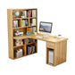 Modern Home Office Desk Pedestal Base Writing Desk Storage Shelves and Drawers Clearhalo 'furn' 'furn_office_desk' 'Furniture' 'Office Desks' 'Office Furniture' 'office_desk' 7638791