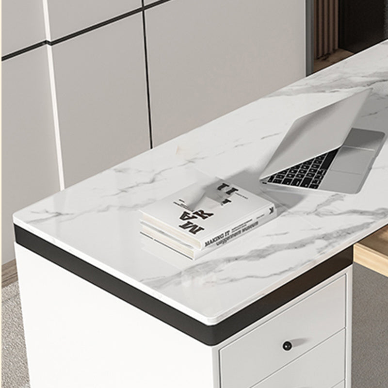 Bureau d'écriture en pierre industrielle bureau en métal rectangulaire pour le bureau