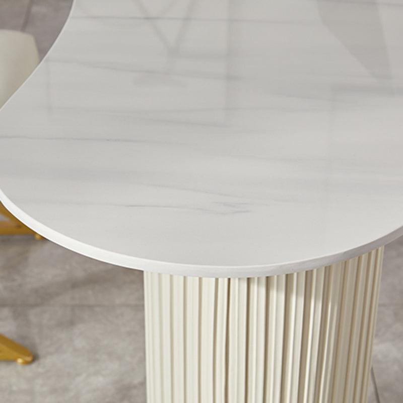 Bureau d'écriture en pierre de style glamour avec 3 tiroirs