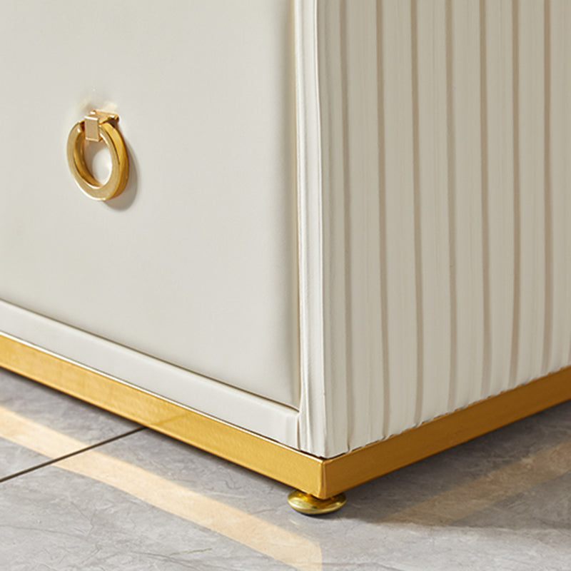 Bureau d'écriture en pierre de style glamour avec 3 tiroirs