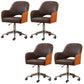 Armless Desk Chair Contemporary Office Chair with Wheels for Office