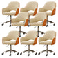 Modernism Desk Chair Armless Office Chair with Wheels for Office Beige 8 Piece Set Clearhalo 'furn' 'furn_office_chair' 'Furniture' 'Office Chairs' 'Office Furniture' 'office_chair' 7638913
