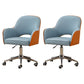 Modernism Desk Chair Armless Office Chair with Wheels for Office Blue 2 Piece Set Clearhalo 'furn' 'furn_office_chair' 'Furniture' 'Office Chairs' 'Office Furniture' 'office_chair' 7638916
