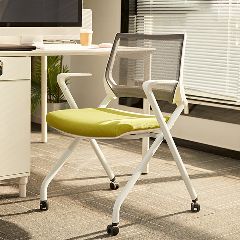Fixed Arms Office Chair Modern Desk Chair with Wheels for Office
