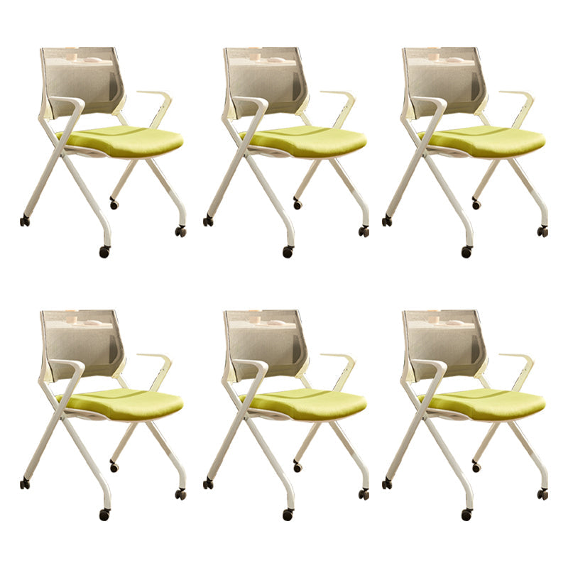 Sedia da ufficio ad armi fissa sedia da scrivania moderna con ruote per ufficio