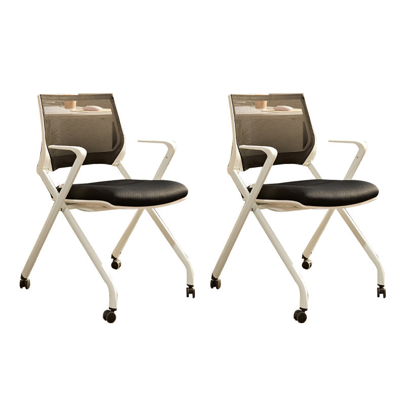 Fixed Arms Office Chair Modern Desk Chair with Wheels for Office