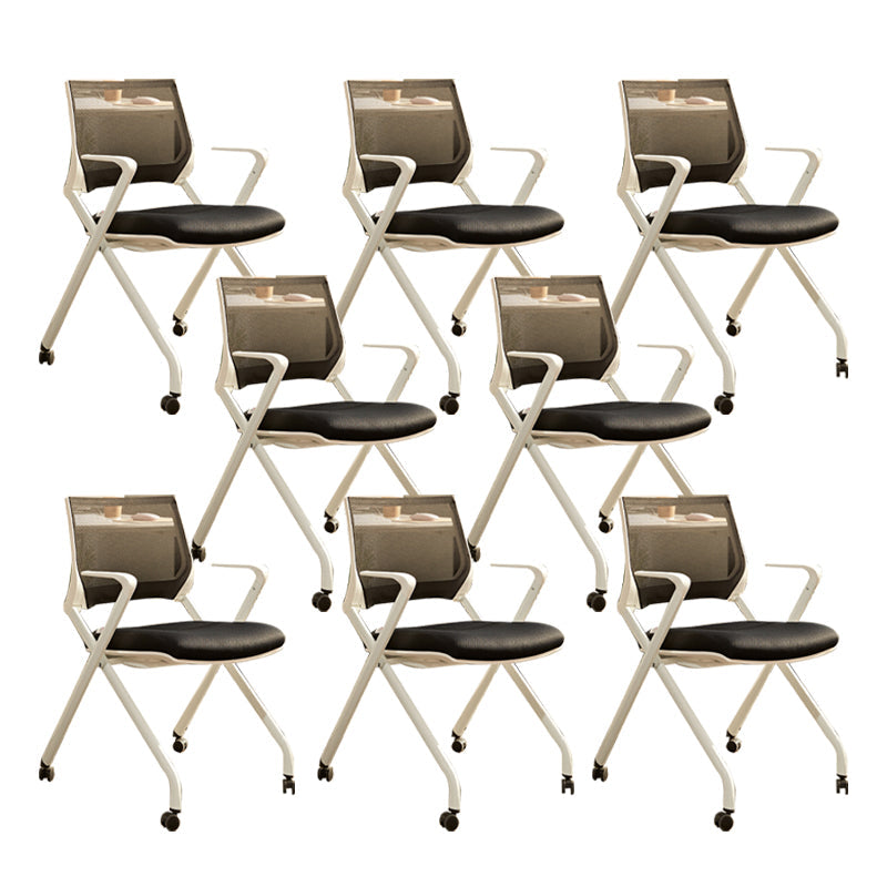 Sedia da ufficio ad armi fissa sedia da scrivania moderna con ruote per ufficio