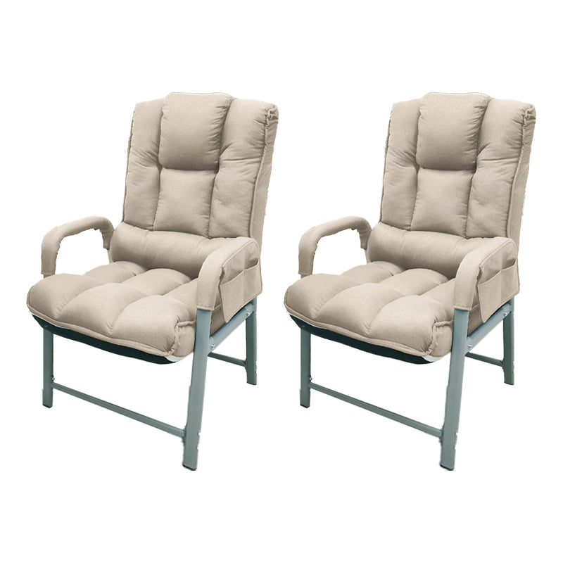 Modernism Fixed Arms Office Chair No Wheels Desk Chair for Office