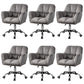 Contemporary Office Chair Armless Desk Chair with Wheels for Office