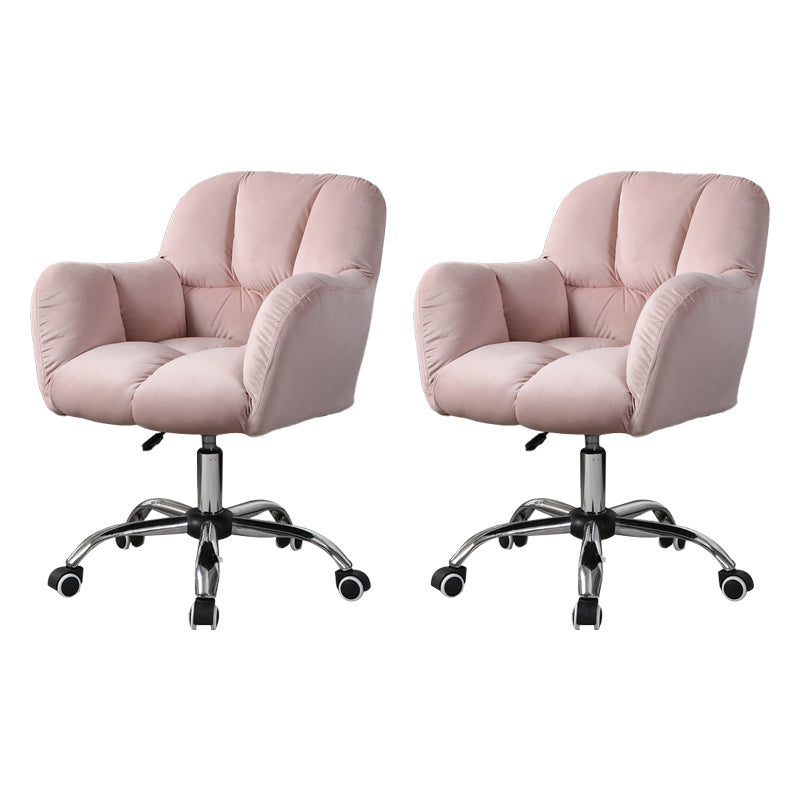Contemporary Office Chair Armless Desk Chair with Wheels for Office