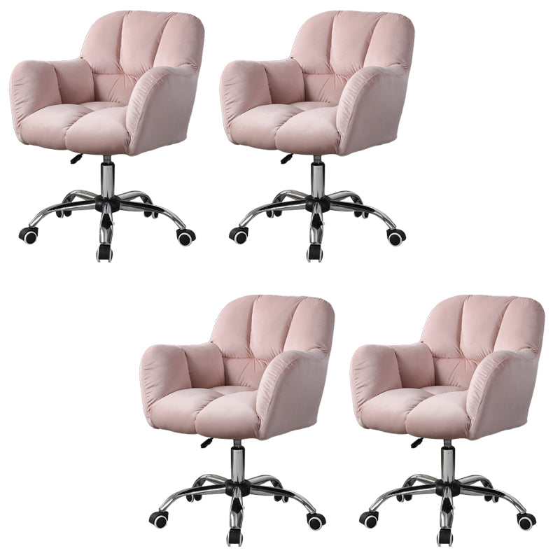 Contemporary Office Chair Armless Desk Chair with Wheels for Office