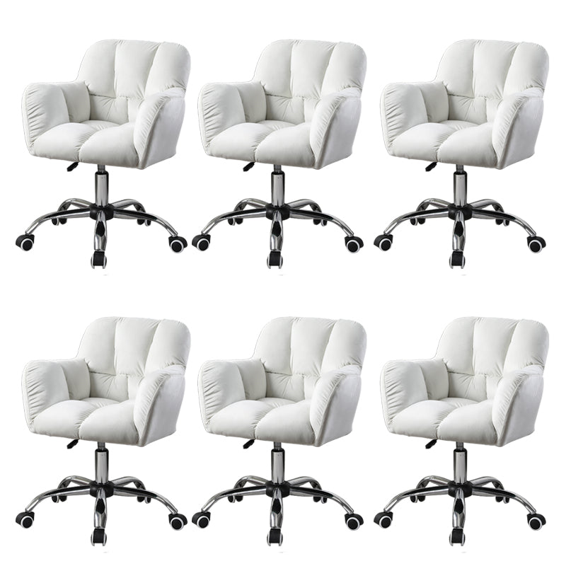 Contemporary Office Chair Armless Desk Chair with Wheels for Office