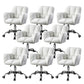 Contemporary Office Chair Armless Desk Chair with Wheels for Office