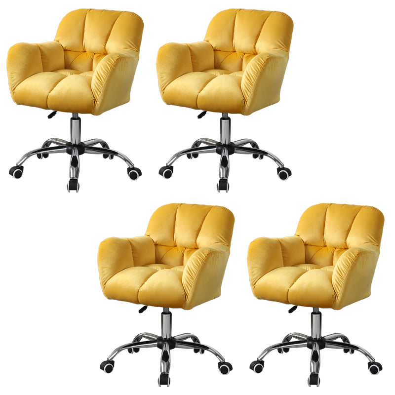 Contemporary Office Chair Armless Desk Chair with Wheels for Office