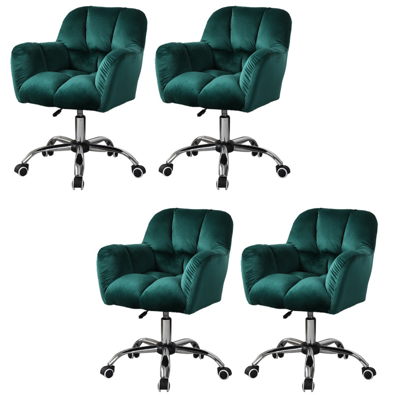 Contemporary Office Chair Armless Desk Chair with Wheels for Office