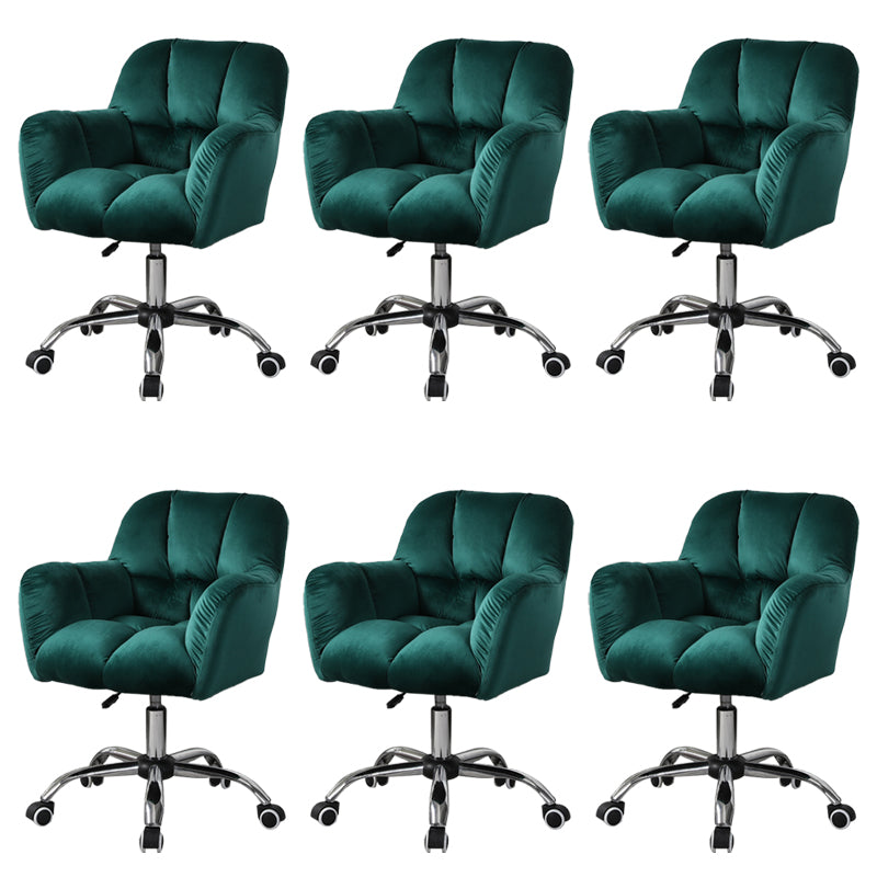 Contemporary Office Chair Armless Desk Chair with Wheels for Office