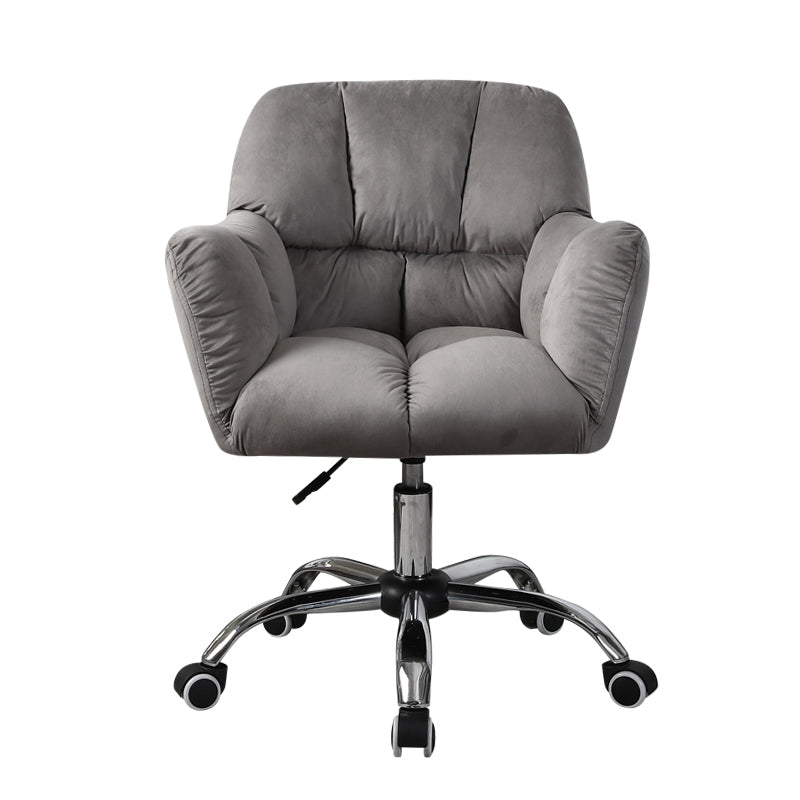 Modern Armless Office Chair Low-Back Desk Chair with Wheels for Home