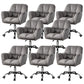 Modern Armless Office Chair Low-Back Desk Chair with Wheels for Home