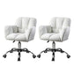 Modern Armless Office Chair Low-Back Desk Chair with Wheels for Home