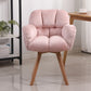 Armless Office Chair Modern Desk Chair with 4 Wooden Legs for Bedroom Pink 1 Piece Clearhalo 'furn' 'furn_office_chair' 'Furniture' 'Office Chairs' 'Office Furniture' 'office_chair' 7639146