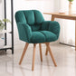 Armless Office Chair Modern Desk Chair with 4 Wooden Legs for Bedroom Green 1 Piece Clearhalo 'furn' 'furn_office_chair' 'Furniture' 'Office Chairs' 'Office Furniture' 'office_chair' 7639150