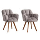 Armless Office Chair Modern Desk Chair with 4 Wooden Legs for Bedroom Grey 2 Piece Set Clearhalo 'furn' 'furn_office_chair' 'Furniture' 'Office Chairs' 'Office Furniture' 'office_chair' 7639167